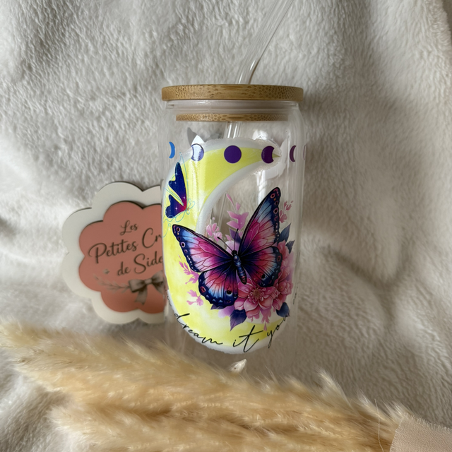 Verre papillon lune 