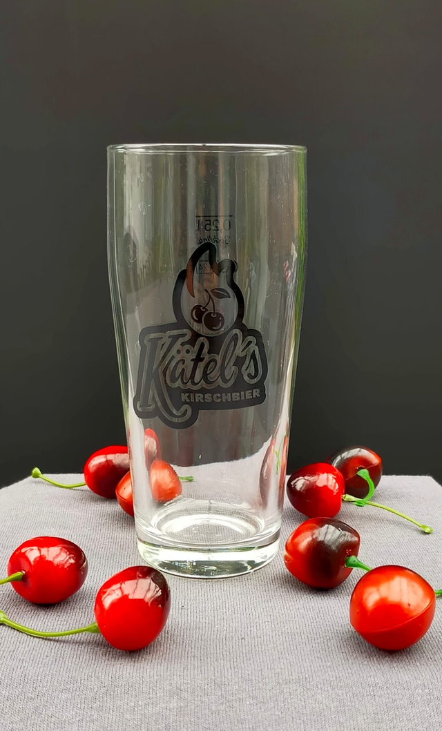 Kätel's Kirschbier Glas 0,25l Willy Becher 