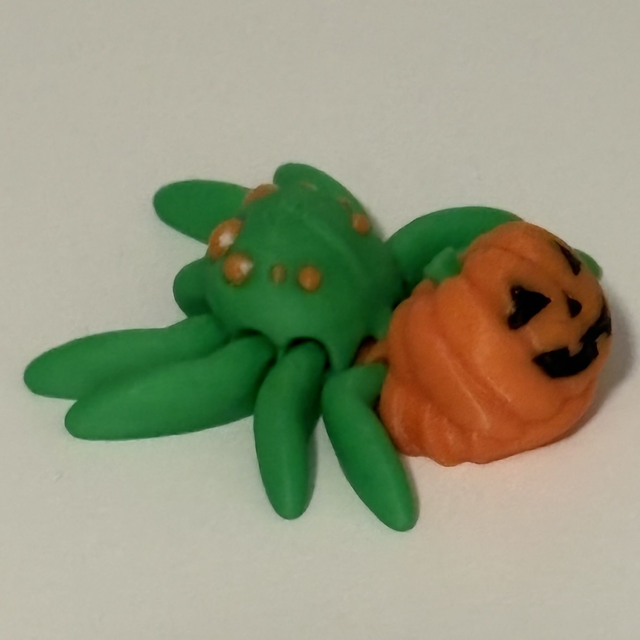 3D Printed Spider With Orange Eyes