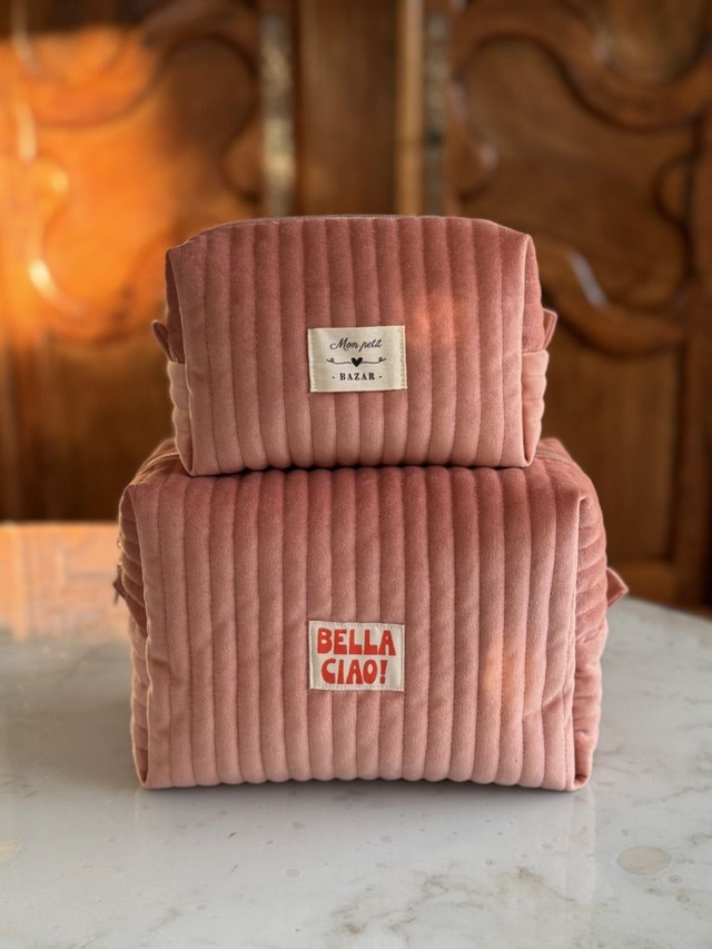 Duo de trousses SUZANE &amp; SUZIE (rose saumon)