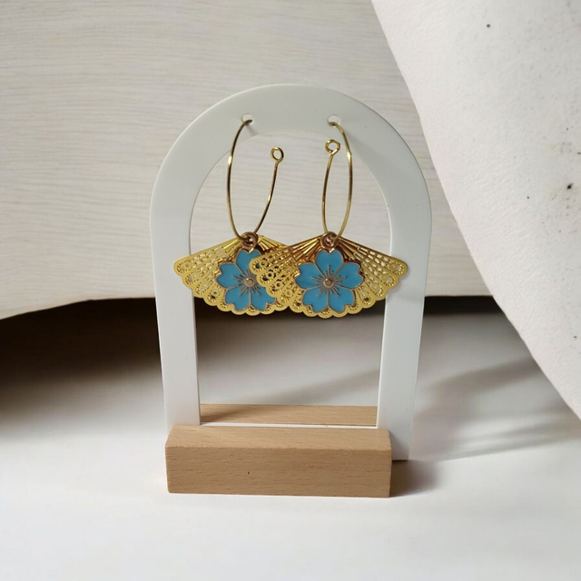 Boucles d'oreilles bleu turquoise