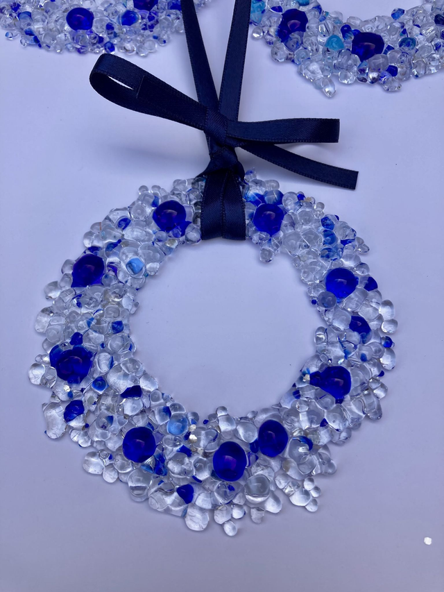 Blue wreath Christmas decoration 