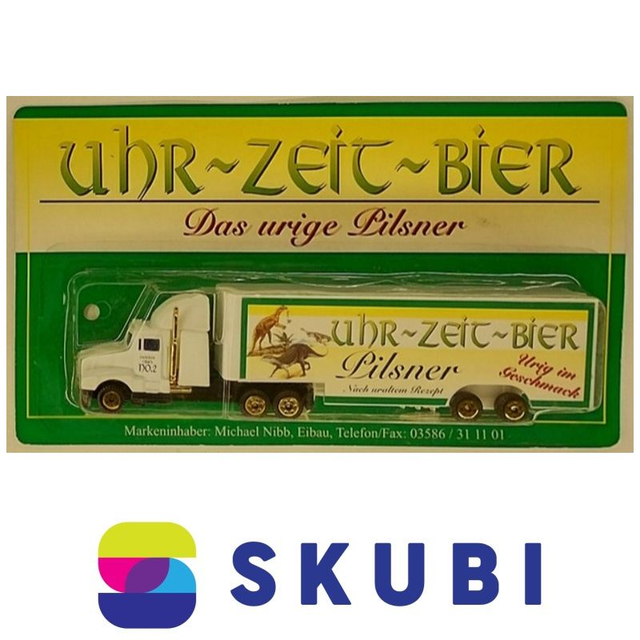Reklamní kamion s návěsem Kenworth T800 - UHR - ZEIT - BIER - DAS URIGE PILSNER - model 1:87 H0