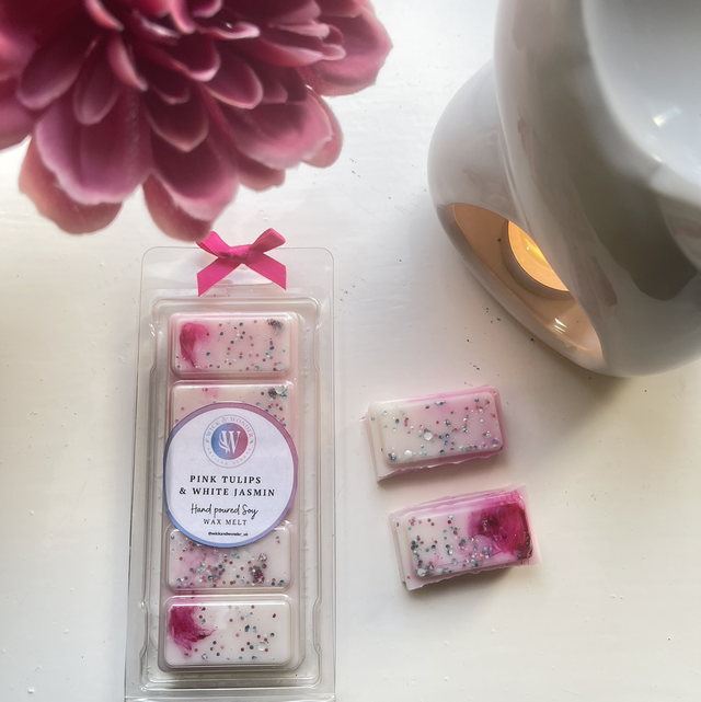 Pink Tulips &amp; White Jasmin