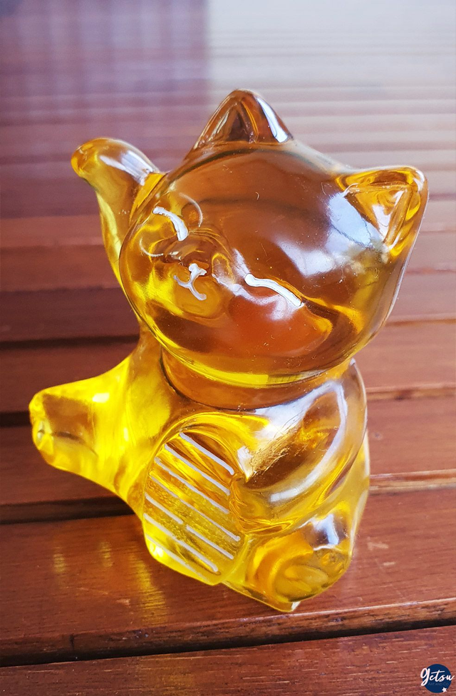 Statuette Maneki Neko jaune