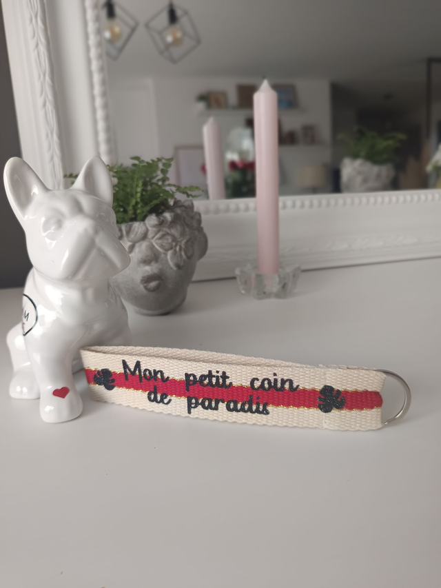 Porte-Clés dragonne "Mon petit coin de paradis"