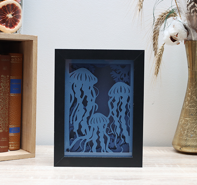 Veilleuse des méduses bleus