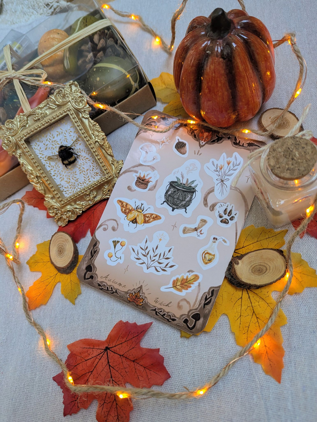 Planche Stickers Autumn Witch
