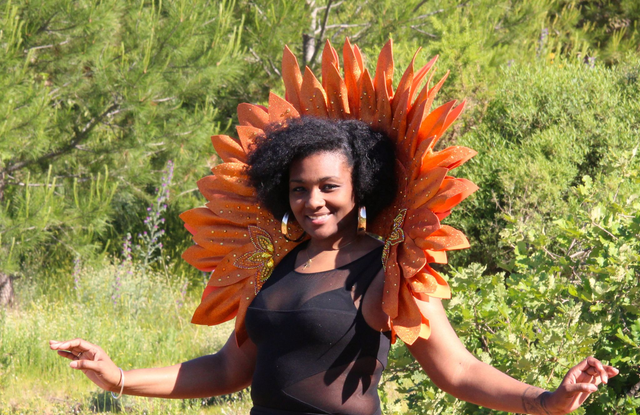 Col Flora Orange Pailleté 