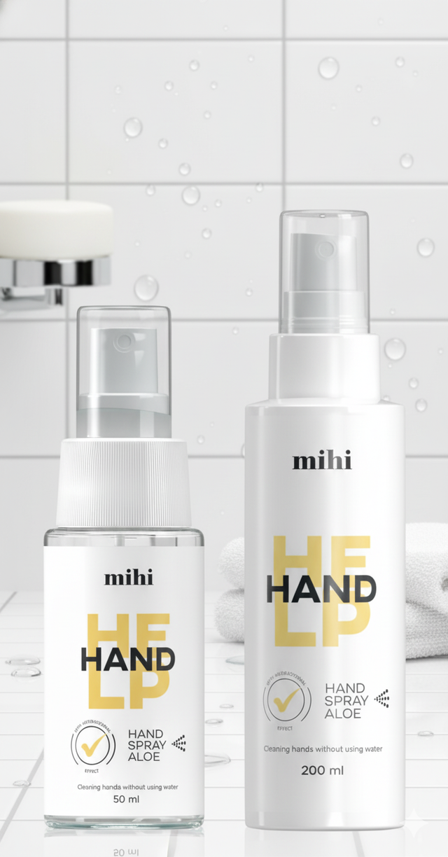 Spray mains anti bactérien avec de l'Aloé Vera Hand Help (Mihi)