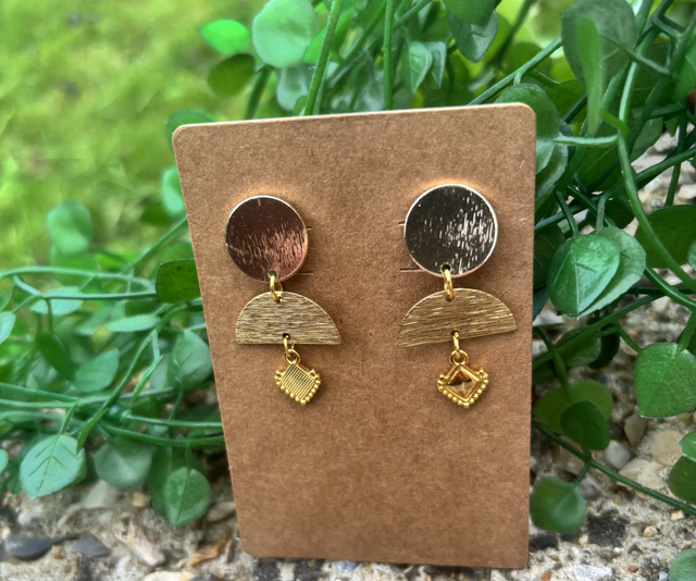 Boucles d’oreilles fantaisie doré