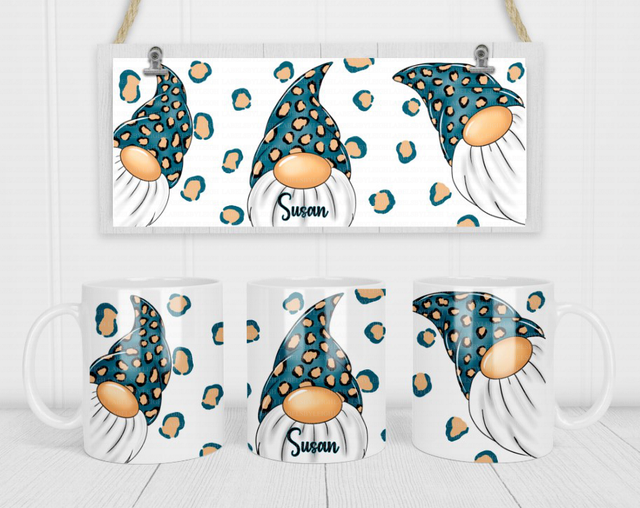 Personalised Teal Hat Gonk Mug