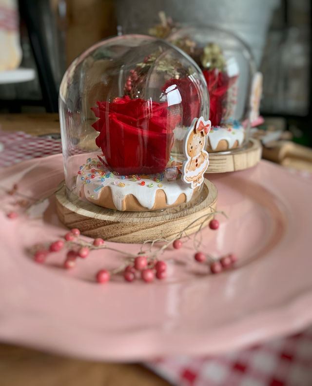 Cloche gourmande – Rose éternelle
