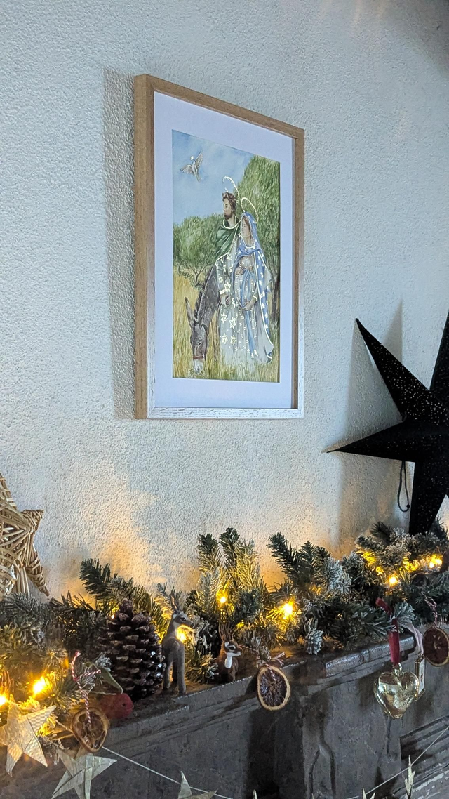 Dernière halte avant Bethléem - aquarelle originale