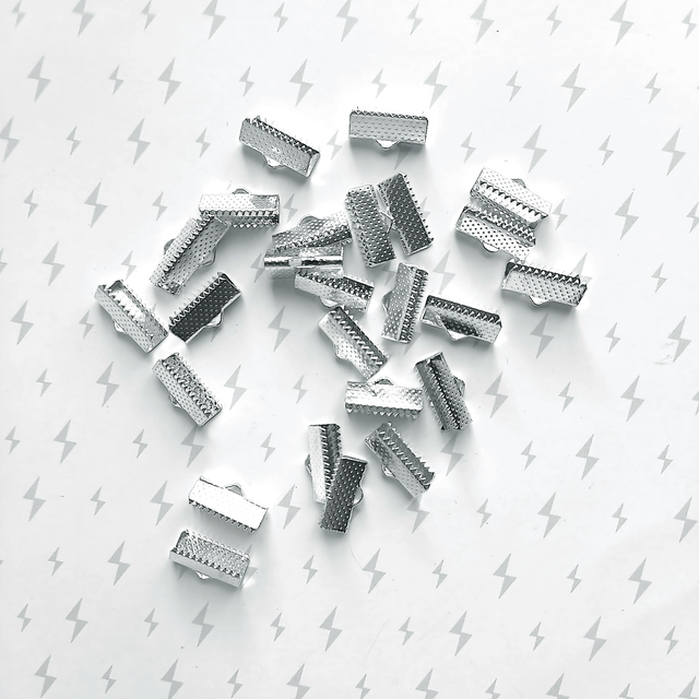 Ribbon Clamp Crimps 15mm 26pcs