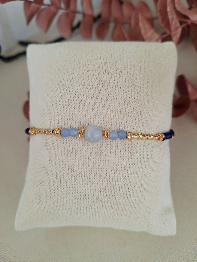 Bracelet Lueur - bleu doré