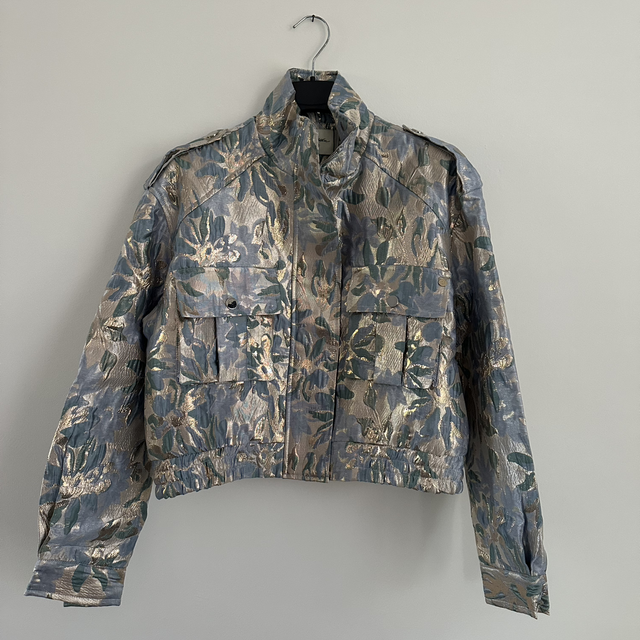 Bloemenprint jasje blauw