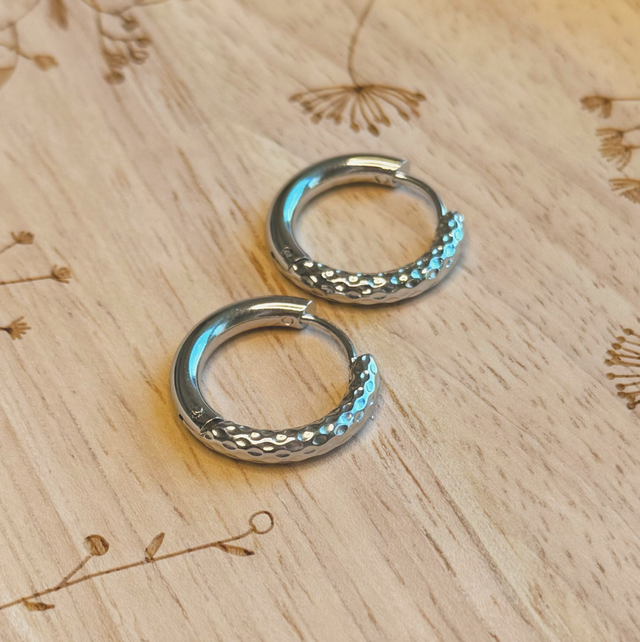 Créoles réversibles (argentées)