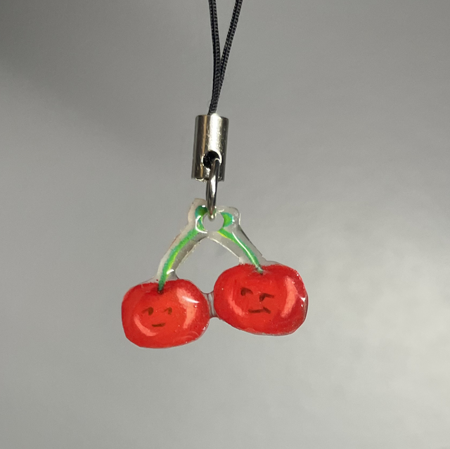 Mini Phone Charm Cerises
