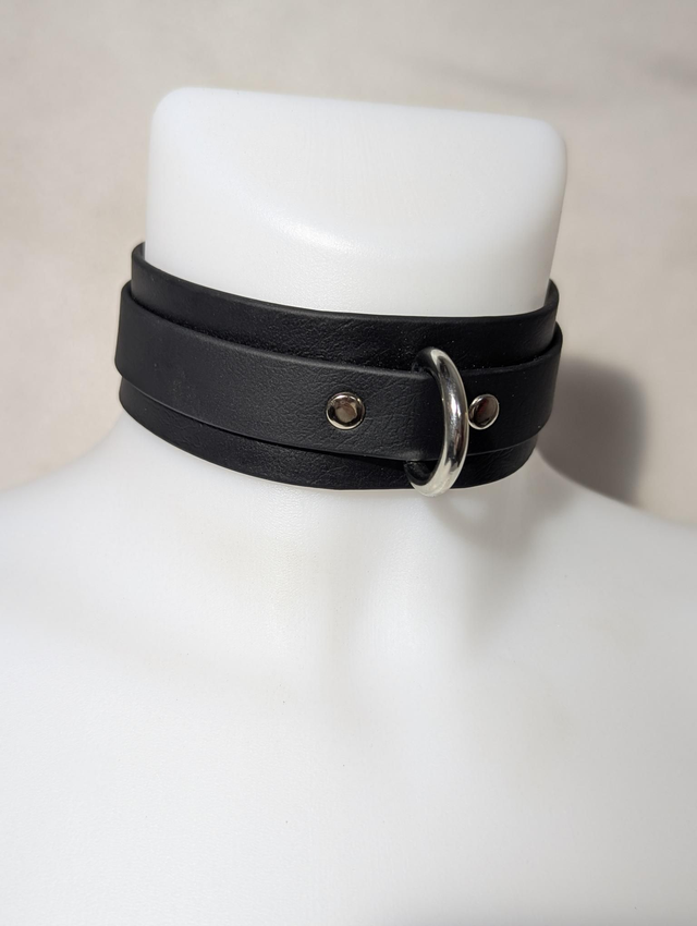 Collier "calliopé" noir en Biothane 38mm 🌱