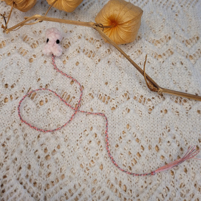 Marque page mini - Fluffy Poulpy - rose