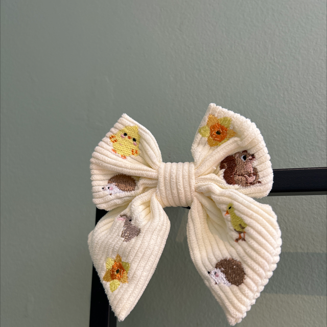 Embroidered woodland walkies sailor bow tie 