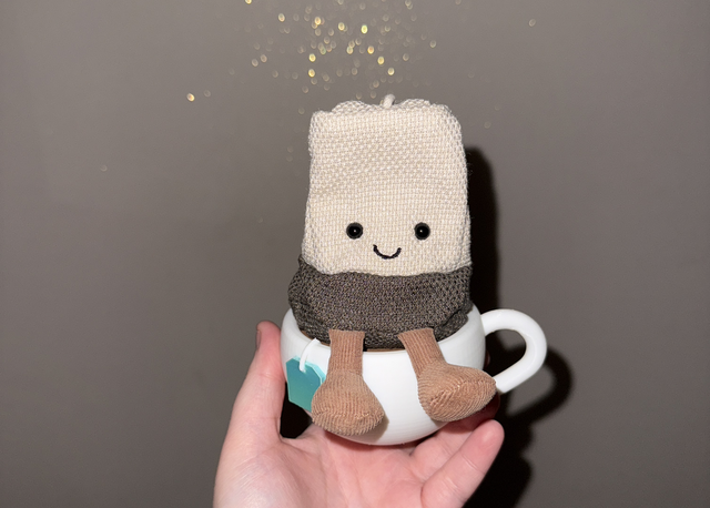 Jellycat inspired prop for steepy tea bag