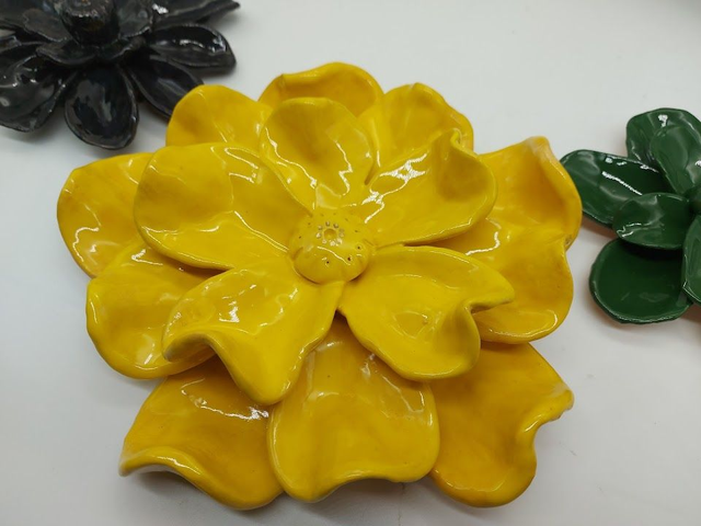 Ceramic Flower Wall Hanger