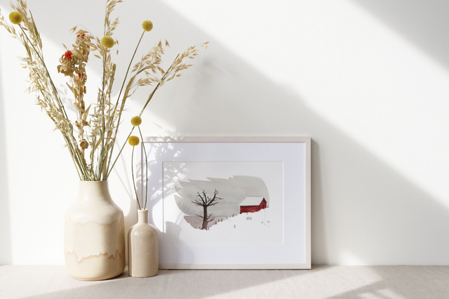 Cabane sous la neige