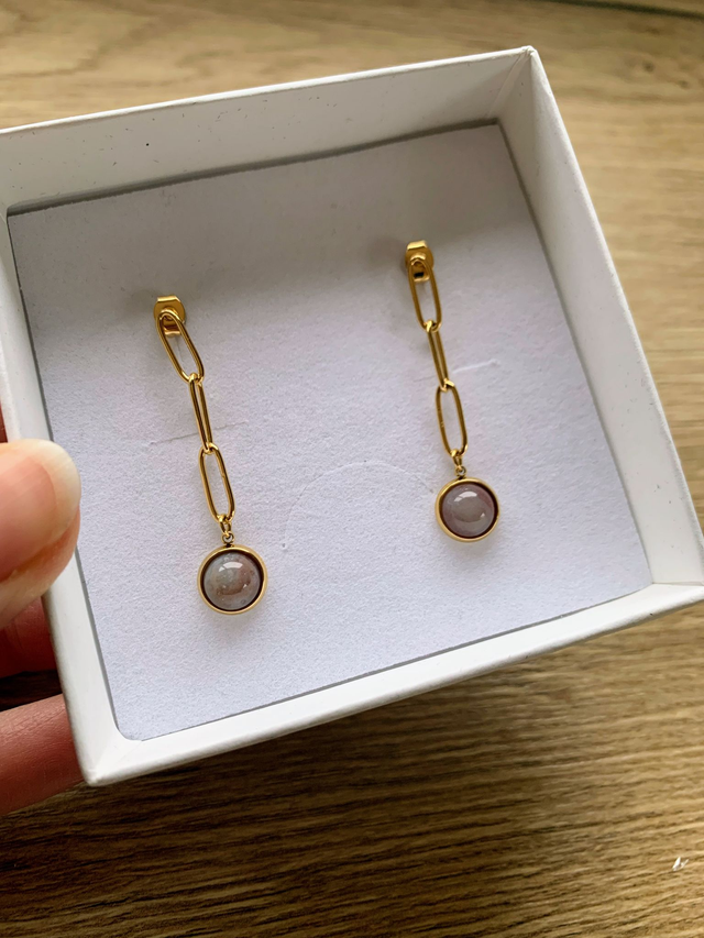 Boucles d&#039;oreilles Agate indienne