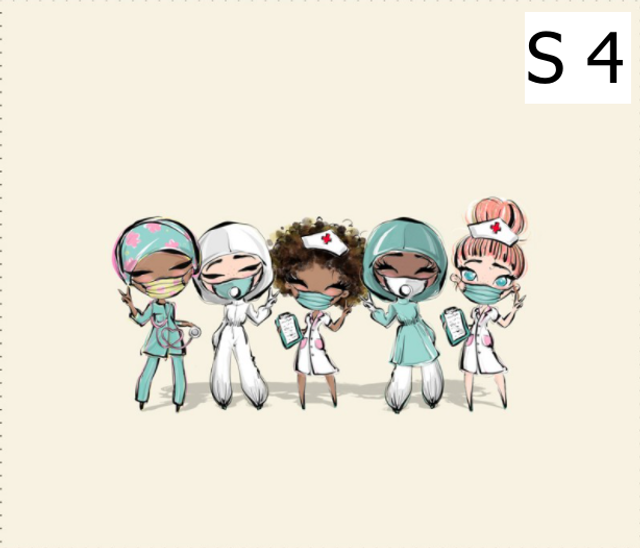 Panneau Infirmières 3 en Polyester - 48x48cm 