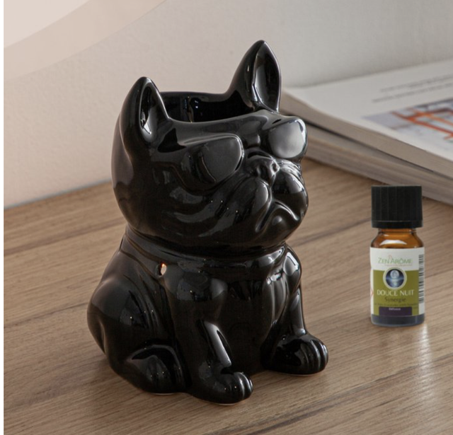 Brûle parfum Série Céramy – Boubou – Bougeoir en Céramique Laquée – Diffusion Cires Parfumées, Huiles Essentielles – Idée Cadeau Déco