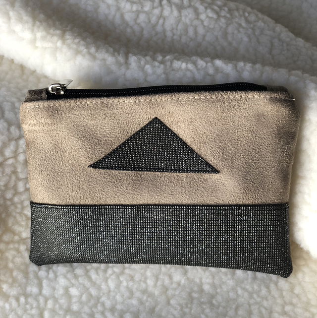 Porte monnaie Cléo taupe