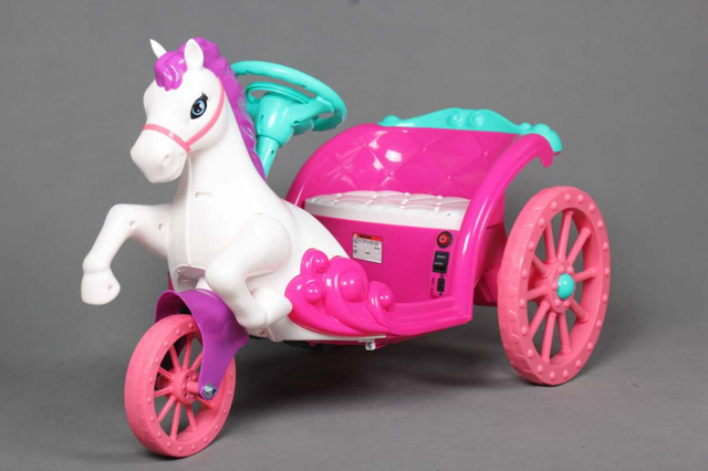 Unicorn Princess 6V Electric Ride On Carriage Pink