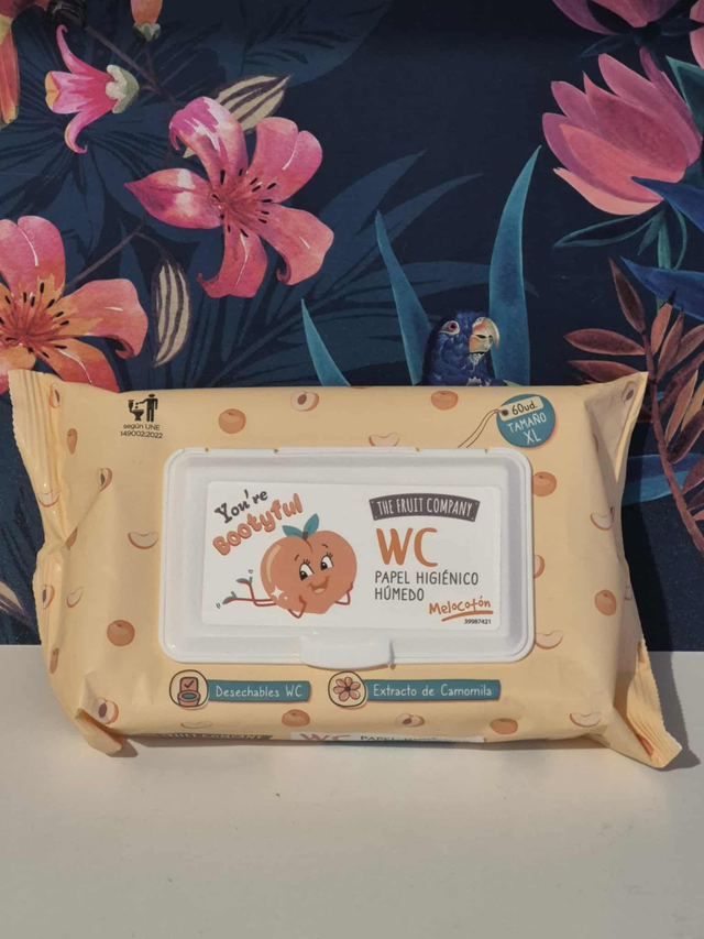Lingettes WC odeur Pêche - The Fruit Company 60u