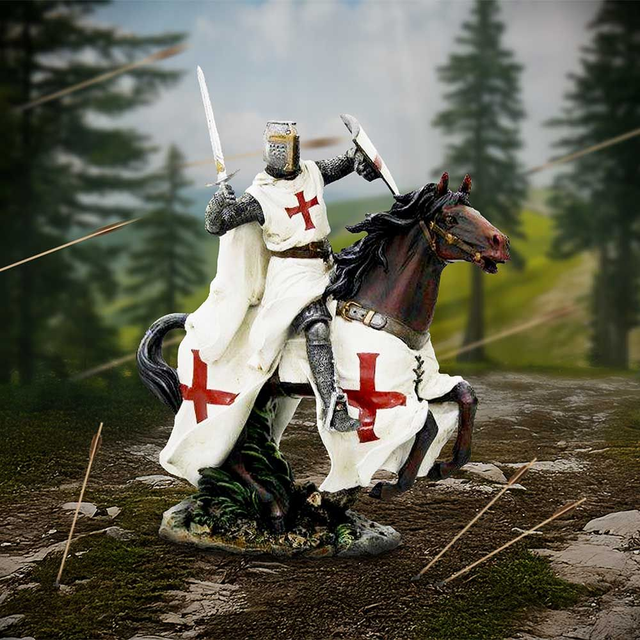 Take to Your Steed – Medieval Templar Knight Figurine