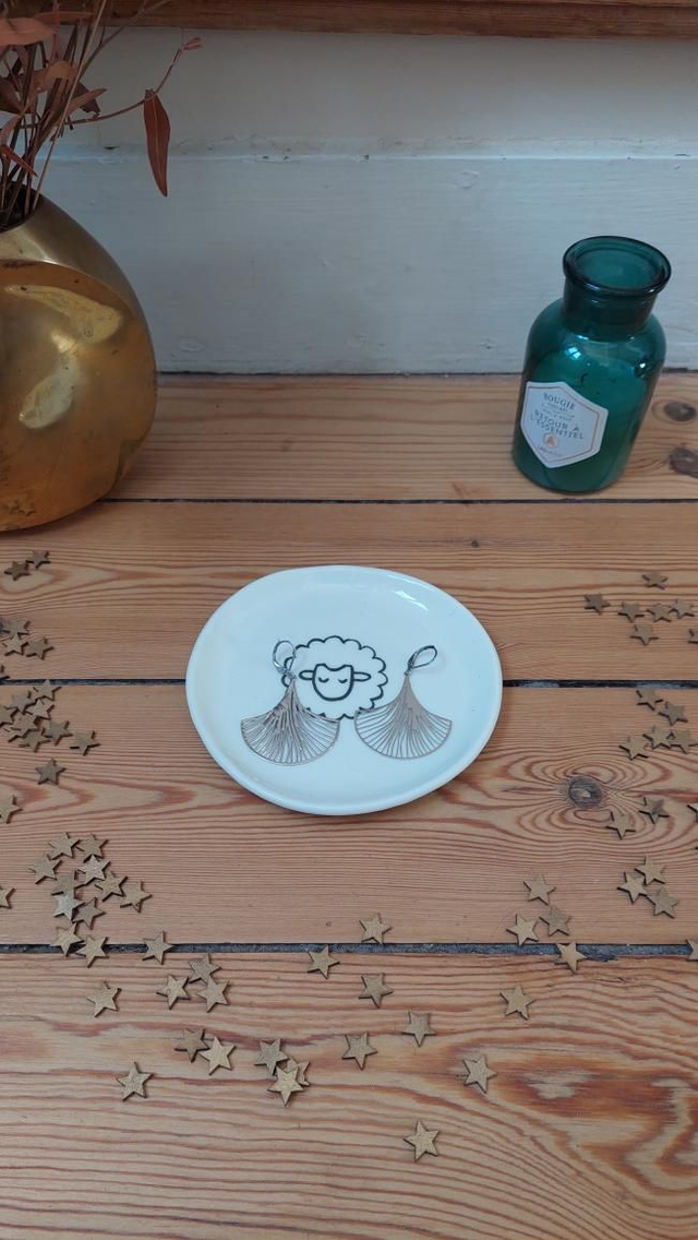 BO grande feuille ginkgo argentée 