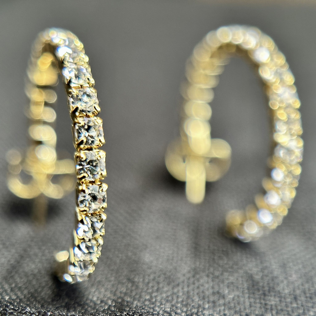 FLEXI CREOLE goldfarben Crystal, klar