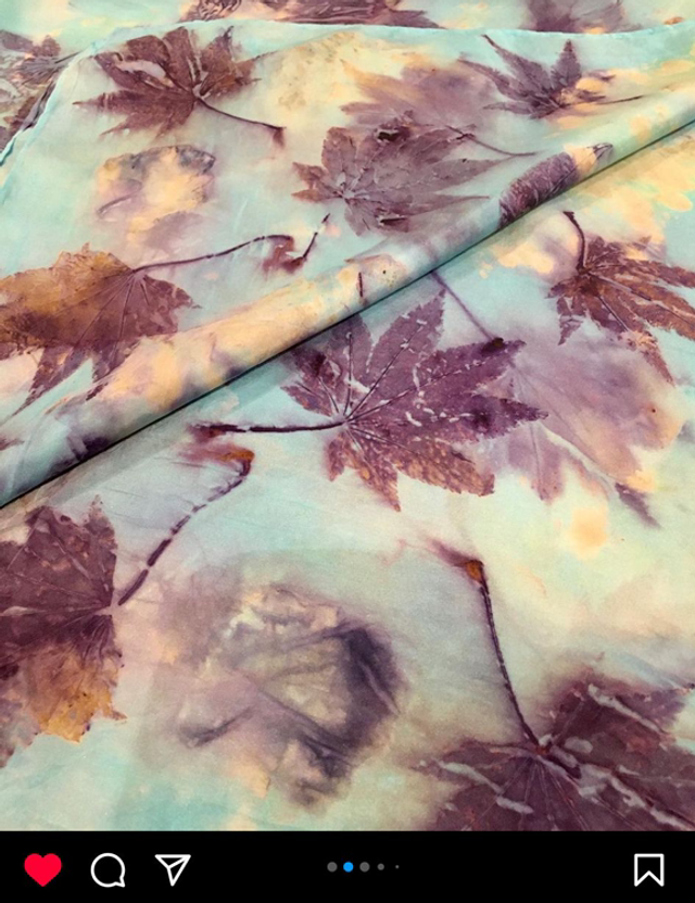 Eco - Dyeing Silk Scarf- 17th May 2025