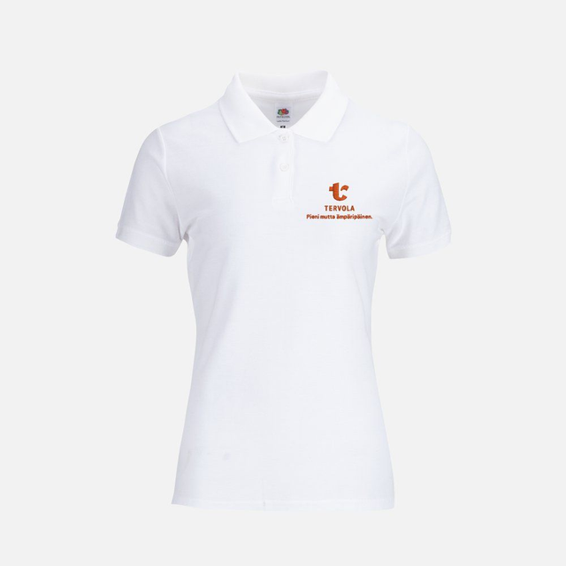 Naisten Tervola, pieni mutta ämpäripäinen -pikeepaita (Valkoinen)