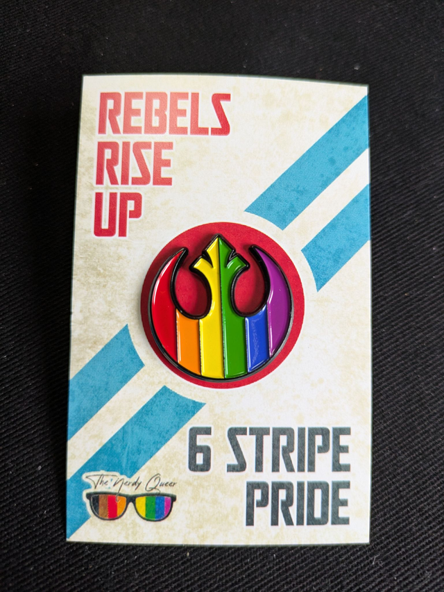 Star Wars Rebel Alliance Inspired 6-Stripe Pride Soft Enamel Pin Badge
