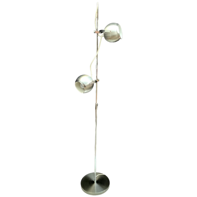 Lampadaire eye-ball 70’de style Space-Age design aluminor 