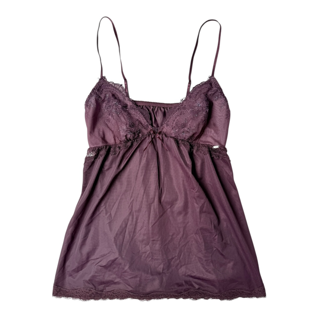 Japanese brand coquette purple embroidered and embellished cups cami 