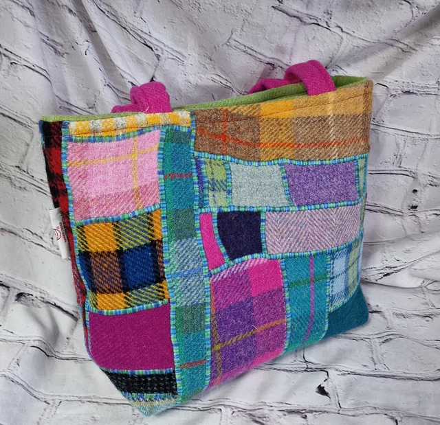 Harris Tweed Patchwork tote bag