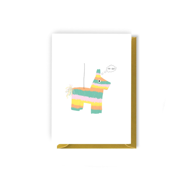 Uh Oh - Illustrated Birthday Card   