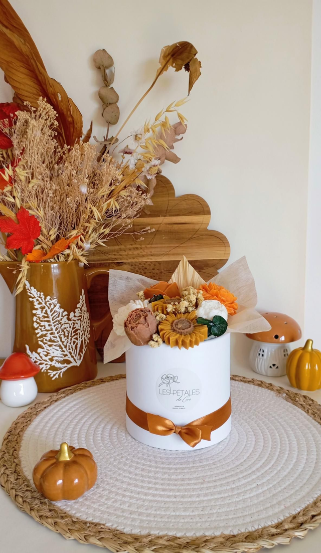 🍂 Bouquet de fleurs en cire « Douceur d’Automne »