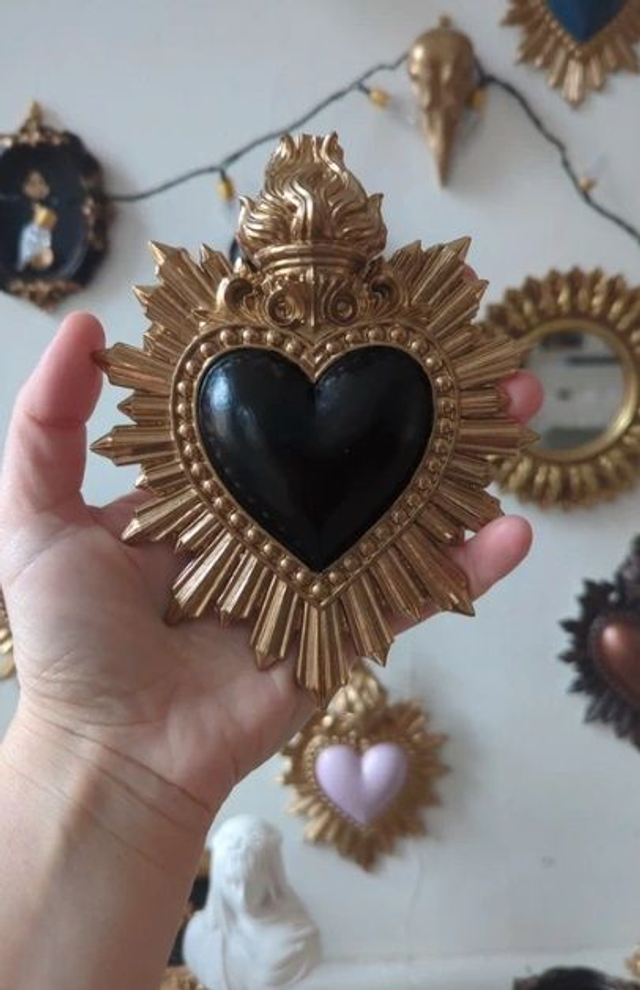 Décoration murale cœur ex-voto multiple couleurs