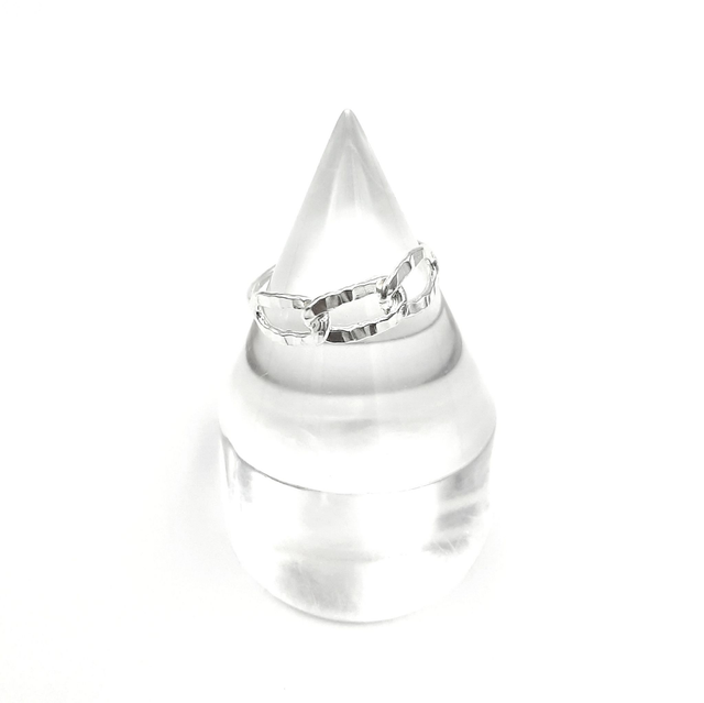 Hammered Link Ring