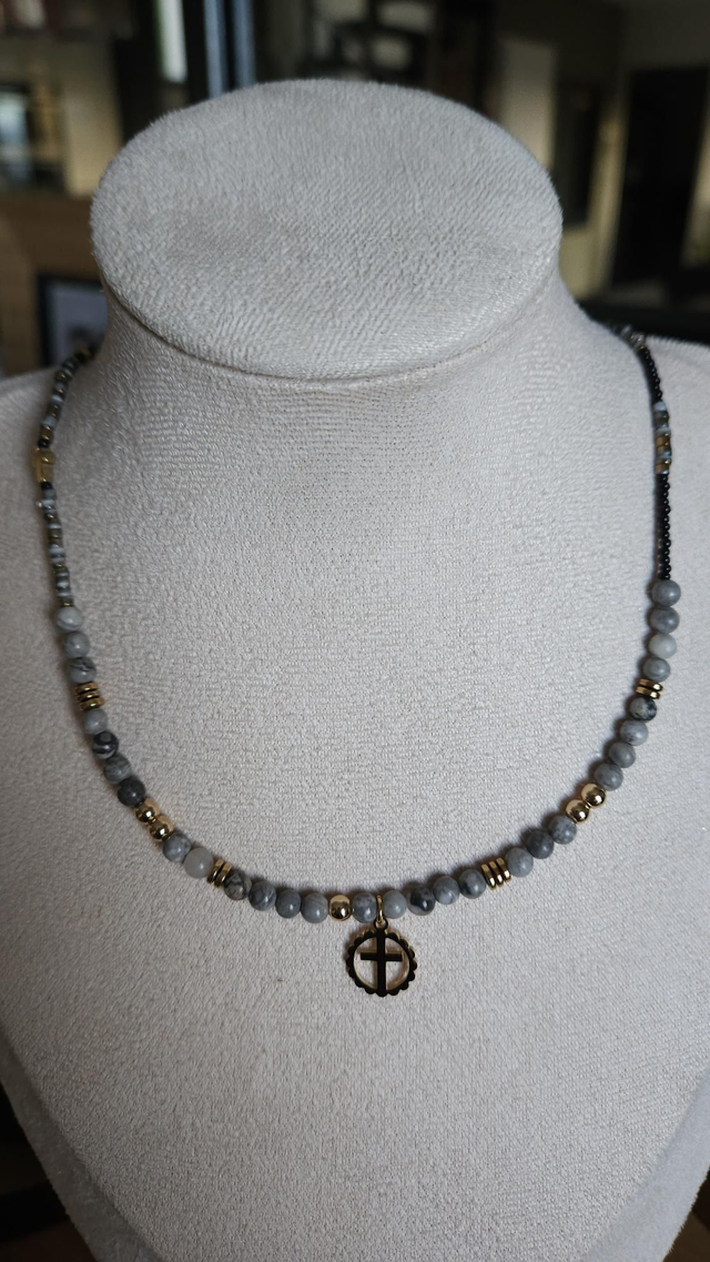 Collier/ bracelet pendentif croix 