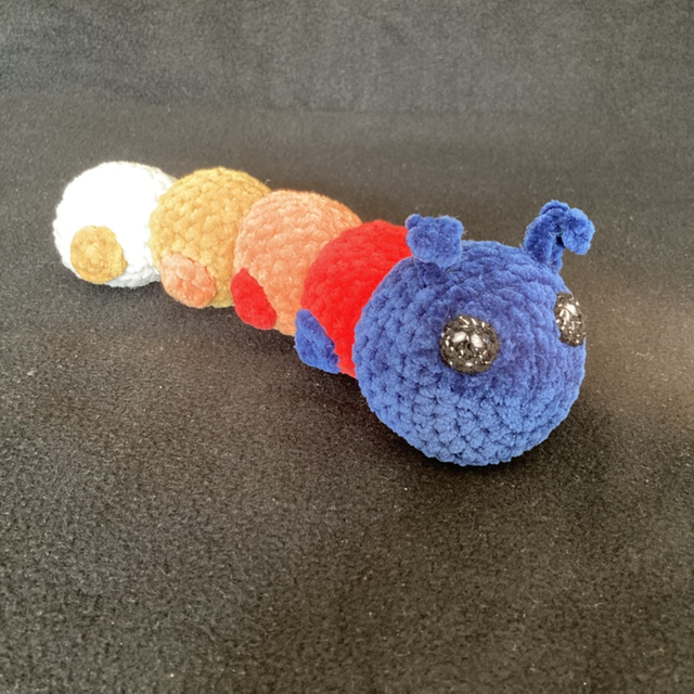 Chenille multicolore 